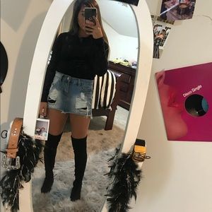 black knee high boots